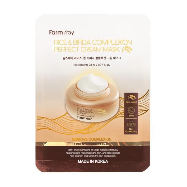Farmstay Riz & Bifida Masque Visage Lait En Feuillet 23ml