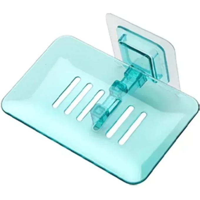 Boîte à savon transparente sans trace, à suspendre au mur, en cristal, à ventouse vert
