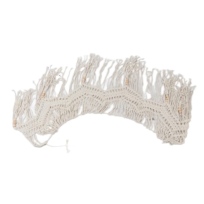 Hangende Decoratieve Valletje Eenvoudig Boheems Handgeweven Valletje Wanddecoratie voor Woonkamer Slaapkamer white