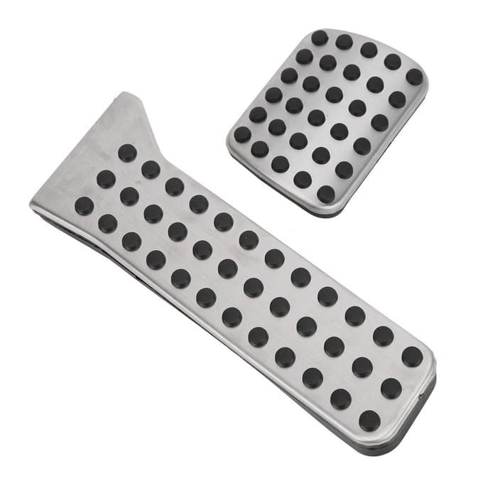 2 STUKS Rem Gaspedaal Kit RVS PPE Rubber Vervanging voor Mazda CX?3 2016?2019 white