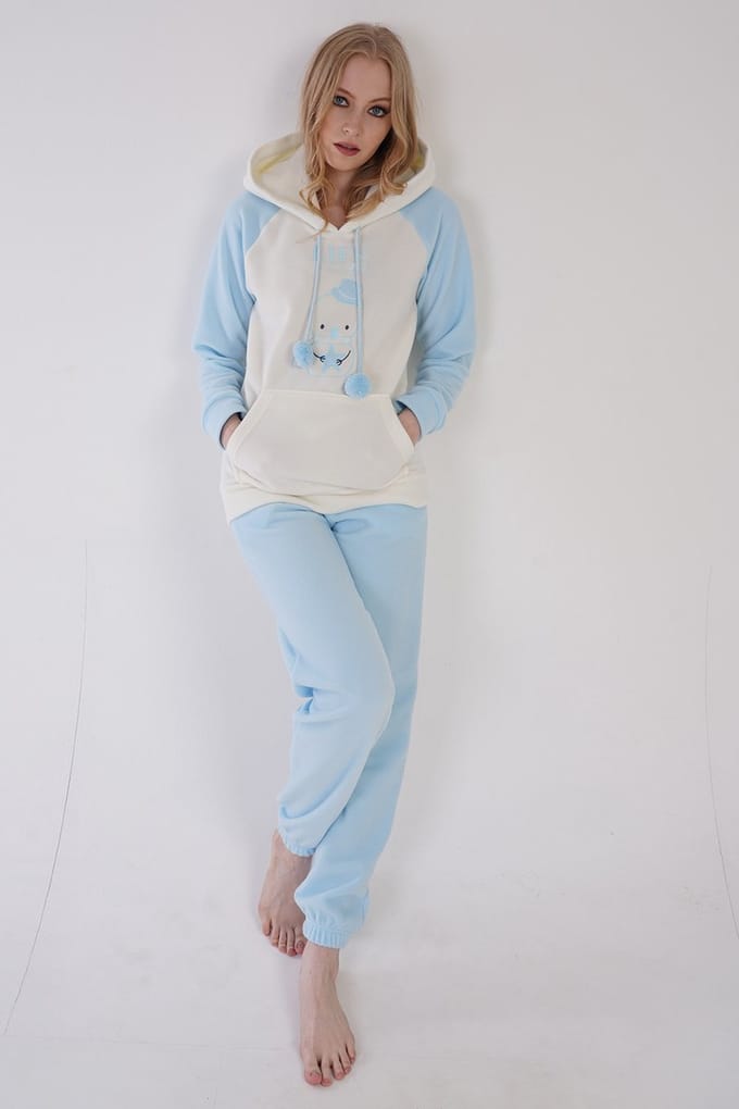 Vienetta - Dames Fleece Pyjama Set, Lange Mouwen - S