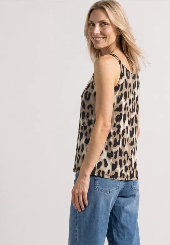 Top met V-hals en decoratief detail
