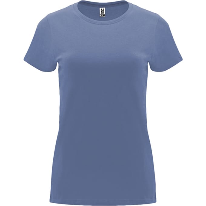 Roly Dames/Dames Capri T-Shirt (Denim Blauw)