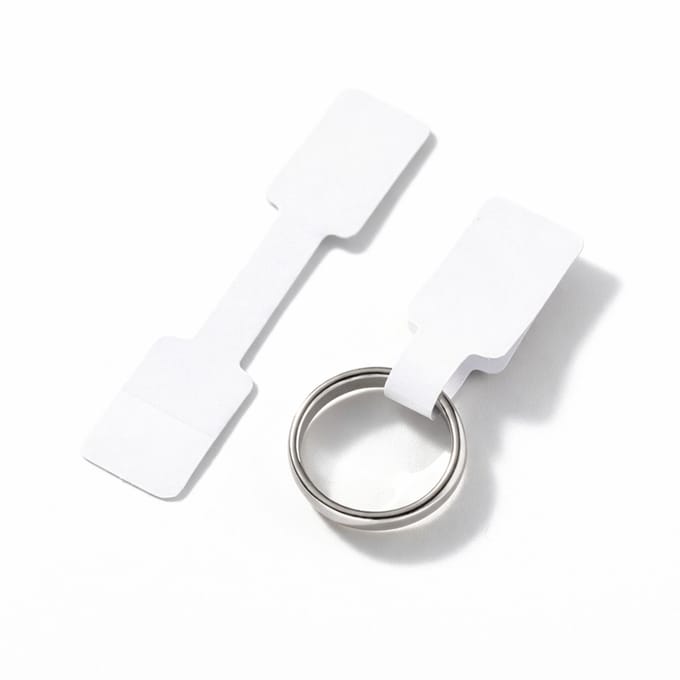 S&D | Prijsetiketten - GROOT - 250 stuks - Wit - Prijskaartjes sieraden