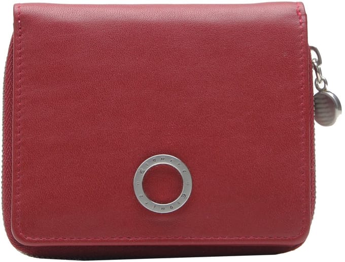 Esquire portemonnee Athena Zip Around Wallet Red donkerrood