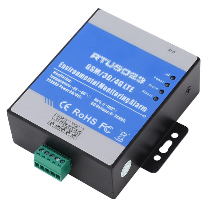 RTU5023 GSM 3G 4G LTE Omgevingsalarm 0?36V Temperatuur Vochtigheid Uitschakeldetector voor Thuis gray