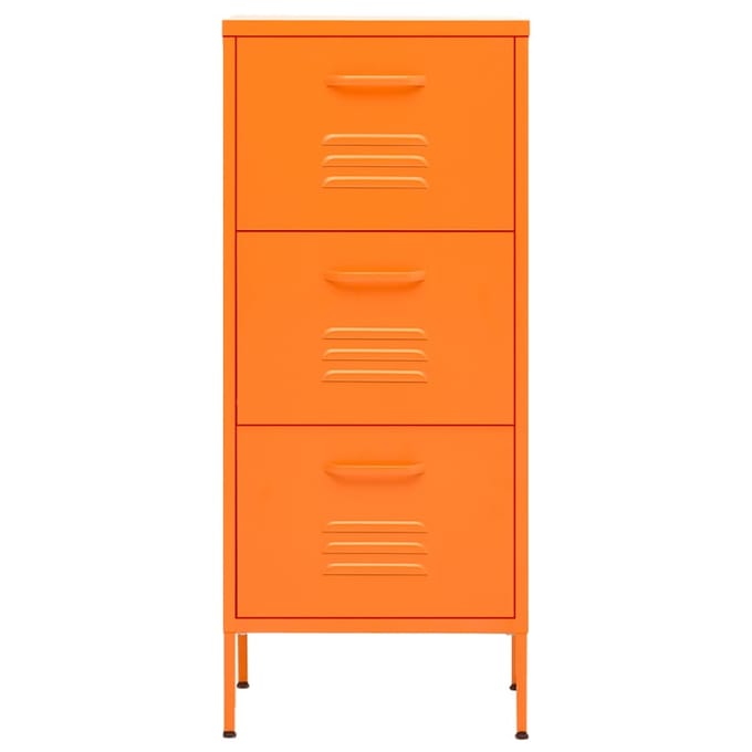 vidaXL - Opbergkast - 42,5x35x101,5 - cm - staal - oranje