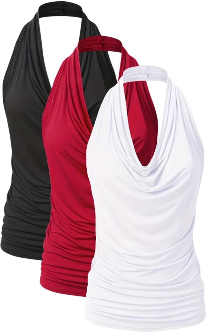 Livano Open Rug Top - Backless - Body - Jurk - Shirt - 3 Pcs - Gemengd - Maat S