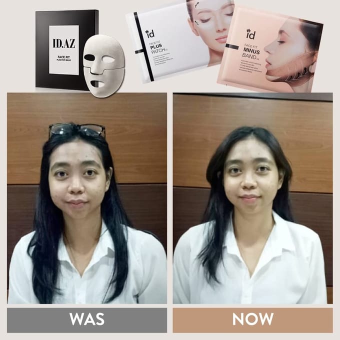 id FACE FiT Facial Mask Minus Band V2 Lower Jaw Intensive Mask Moisturizing 11g x 4 sheets gray