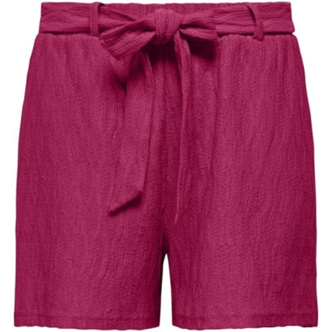 Only roze dames broek   Regular fit   Steekzakken   Structuur patroon   Elastische boord   Regular waist Roze S