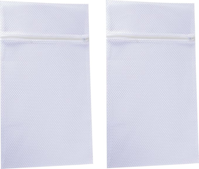 MSV Waszak voor kwetsbare kleding wasgoed/waszak - 2x - wit - XL size - 60 x 90 cm