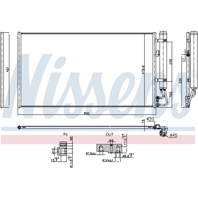Condensator, airconditioning NISSENS 940900