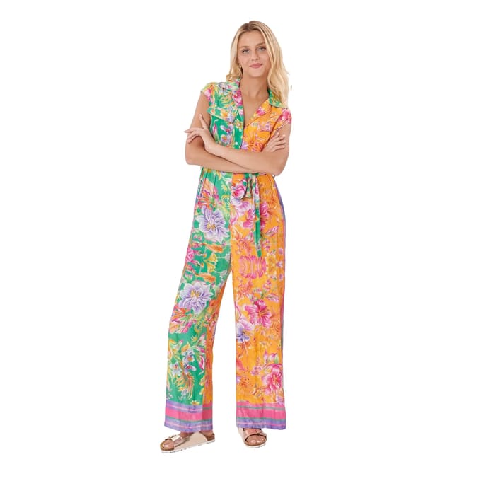 Bloemenprint V-hals jumpsuit dames Derhy India
