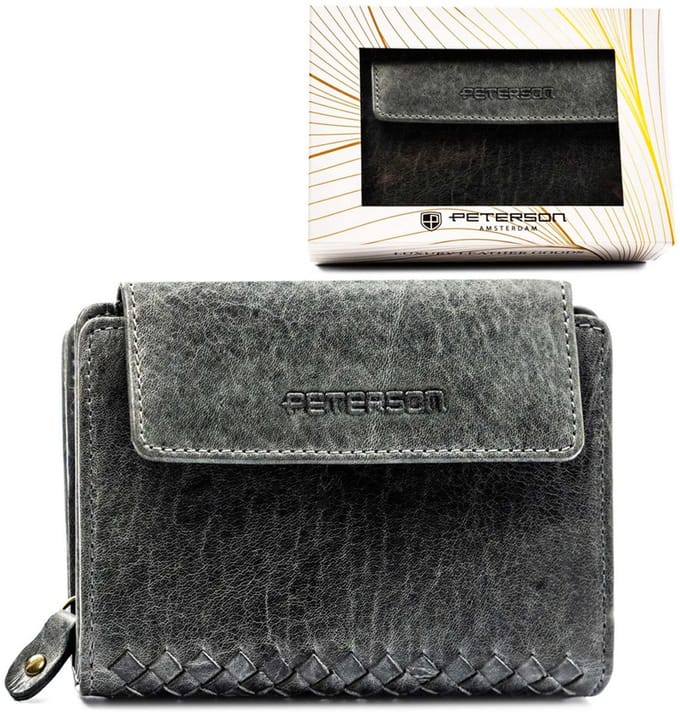 Peterson - Elegante Leren Portemonnee - RFID Bescherming - Dubbele Muntzak