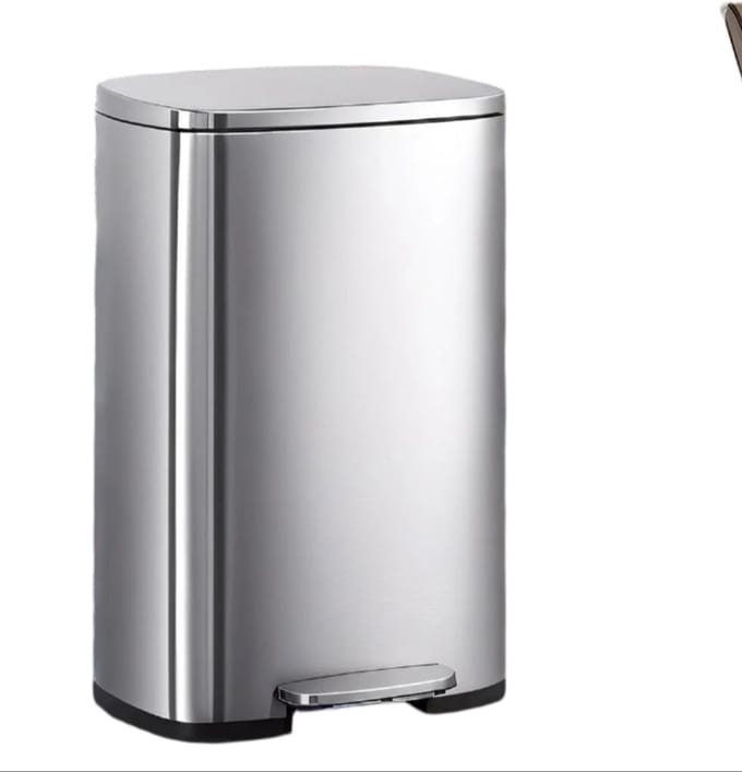 50L afval Bin - Keukenafval blik - Garbage Bin - Soft -Close deksel - 42,4 x 32 x 65 cm met afneembare interieuremmer