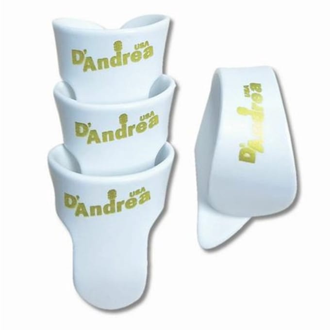D'Andrea - Duim & Vinger - Plectrum - Large - Wit - 4-pack