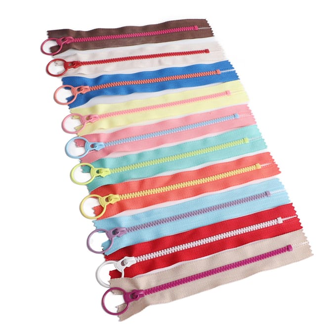 10 stuks DIY tasritsen om te naaien 10 kleuren harsrits scheidend jaszakritsen voor kledingtassen blue