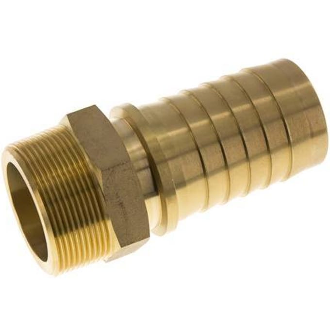 50x68 mm & R2'' Messing Slangpilaar met Buitendraad DIN EN 14423