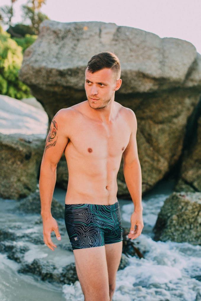 Zwemshorts voor Heren, Strakke Gestreepte Boxershorts