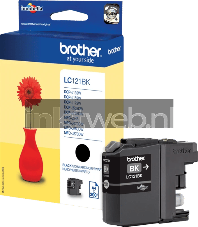Brother LC121BK / LC 121BK Black Ink - Inktpatroon Zwart