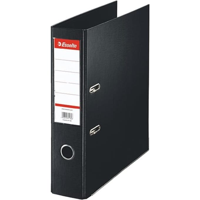 Esselte Ordner Power Nr. 1 - PP - A4 -  rugbreedte 75 mm-  verwisselbaar rugetiket - zwart