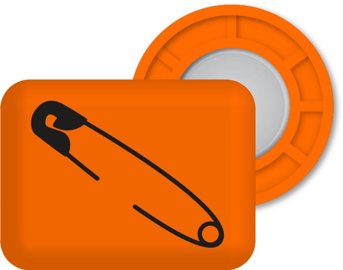 Bibbits hardloopmagneten | Safety pins Orange