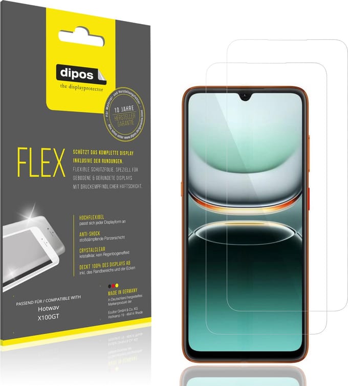 dipos – 2x Beschermfolie geschikt voor Hotwav X100GT | 3D Full Cover Screenprotector | 100% Passend