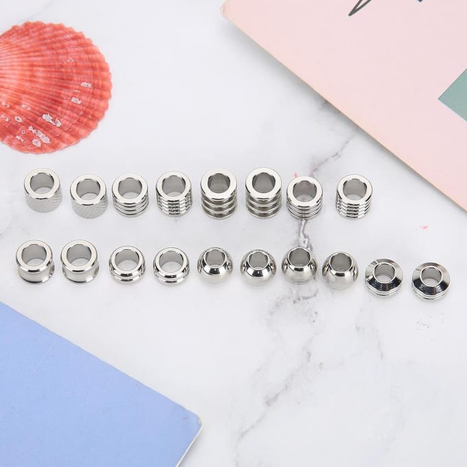 Dreadlocks RVS Haarringen Haarclips Sieraden Decoratie Vlechten Accessoires white