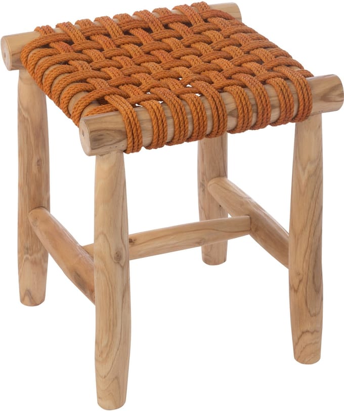 J-Line kruk - hout - oranje