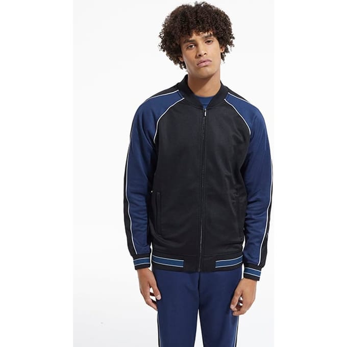 The Kooples Sweat Zippe Avec Manches Raglan Navy Größe: S | Bomberjacken Outlet | Herren | Blau