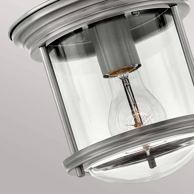 Hinkley LED Plafond Badkamerlamp Hadrian | 1X E27 Max 60W | IP44 | Dimbaar | Antique Nickel