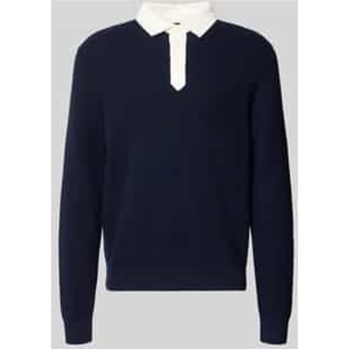 Regular fit pullover van mix van katoen en wol