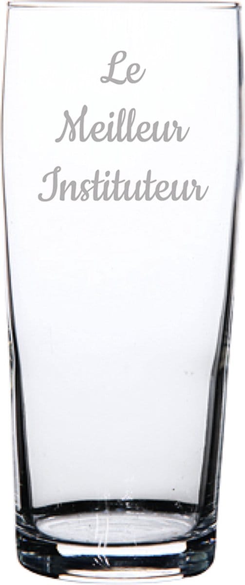 Bierfluitje gegraveerd - 19cl - Le Meilleur Instituteur