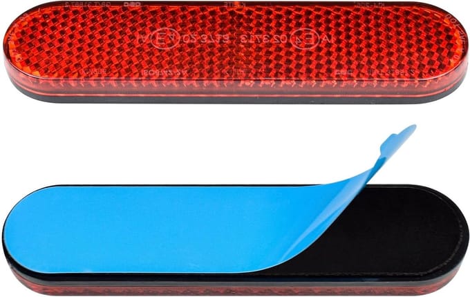 Set van 2 rode motorreflectoren van acryl voor optimale zichtbaarheid en veiligheid op de weg