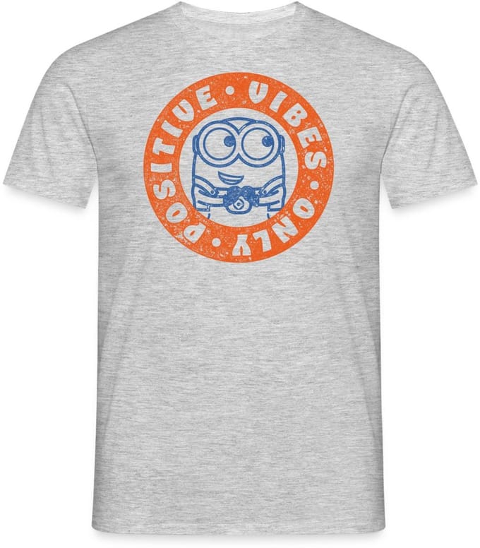 Minions Bob Positive Vibes T-Shirt Heren