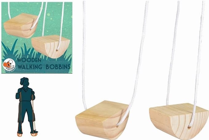 Houten Hoge Loopblokken met Touw voor Kinderen vanaf 5 jaar