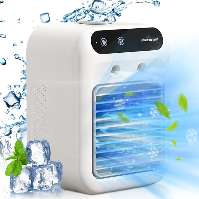 Draagbare luchtkoeler - Mini airconditioner USB ventilator voor slaapkamer