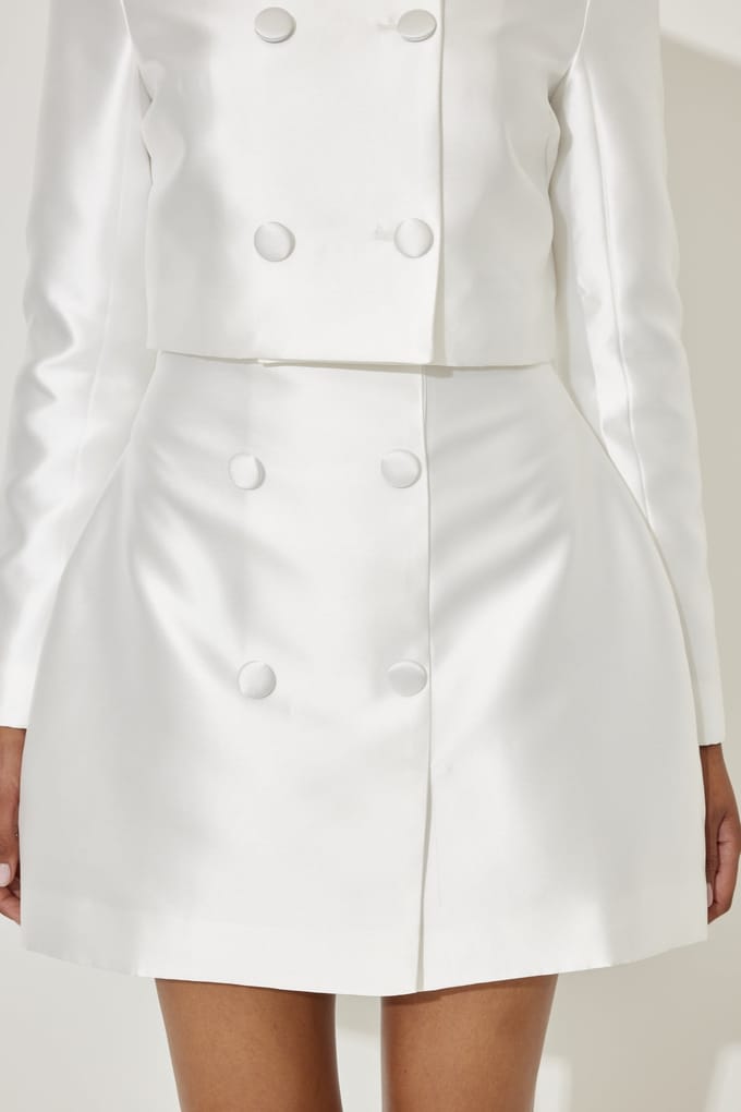 Odd Muse Satin Mini Skirt White Taglia: M | Minigonne Outlet | Donna | Bianco