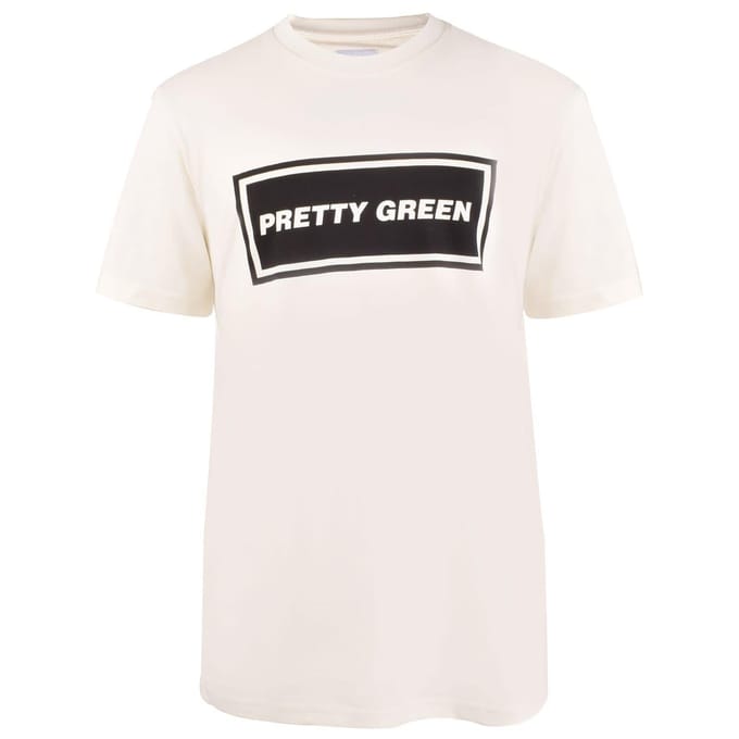 Pretty Green Heren Iconisch T-Shirt (Wit)