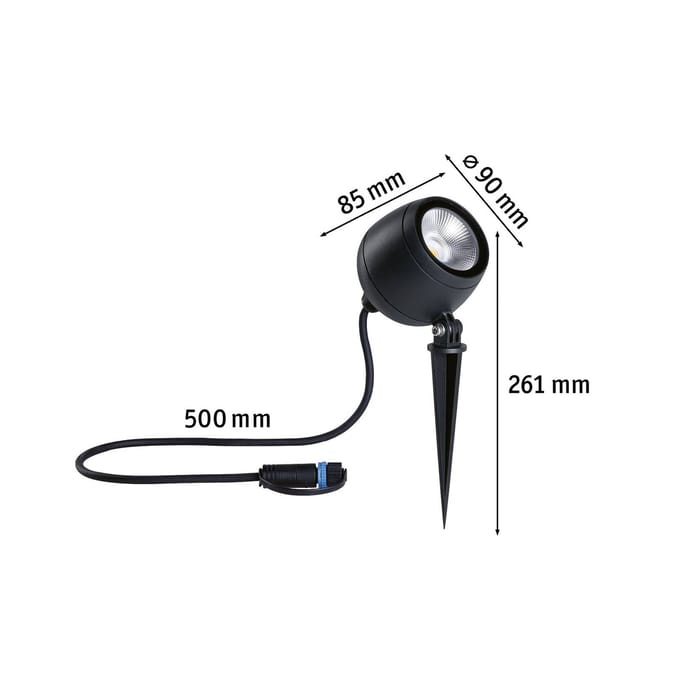 Paulmann Plug & Shine LED spot Kikolo, 3.000 K, 60°, aluminium