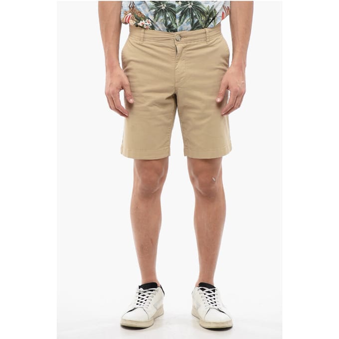 Katoenen shorts in beige