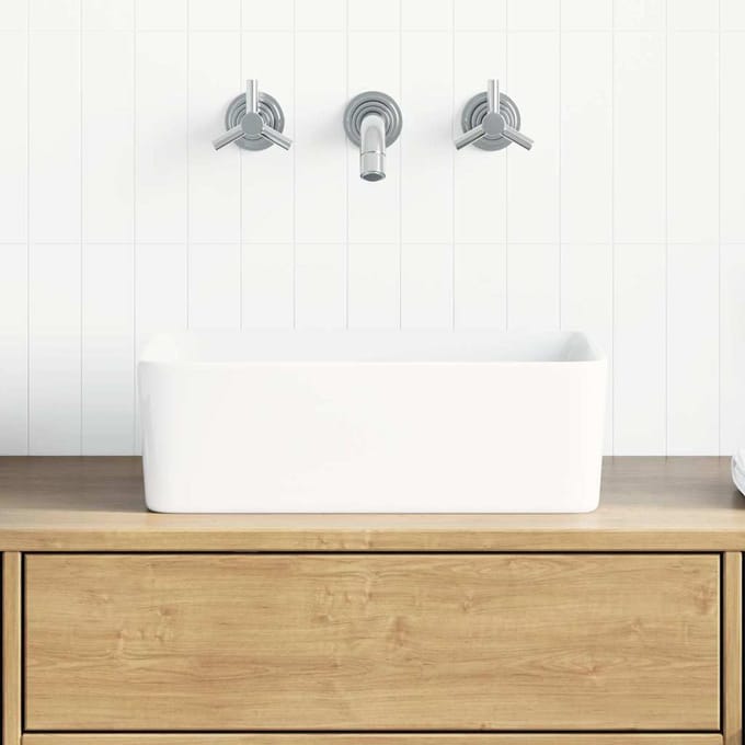 vidaXL - Wastafel - 40x30x13 - cm - keramiek - wit