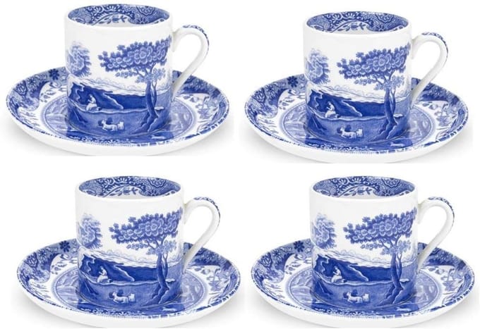 Italiaanse blauwe koffiekop