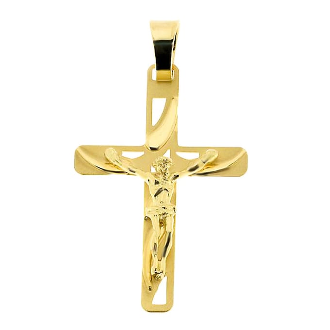 Juwelier Zwartevalk - 14 karaat gouden kruis hanger - 14.801.128