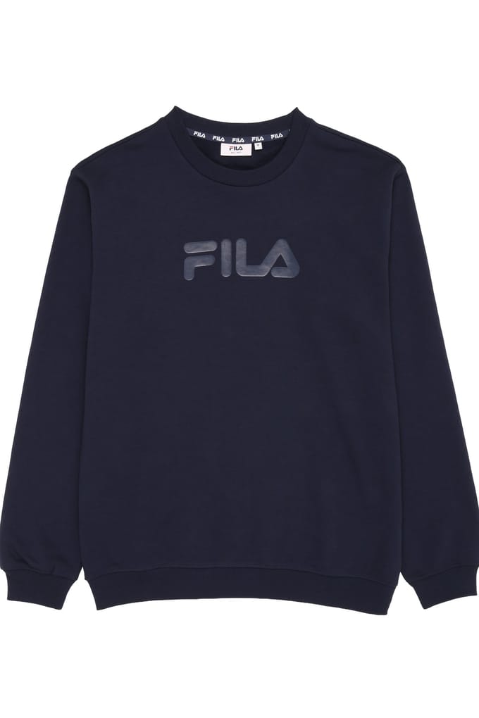 FILA Unisex Zanten Logo Crew Sweat Black Iris Größe: S | Pullover Outlet | Unisex | Schwarz