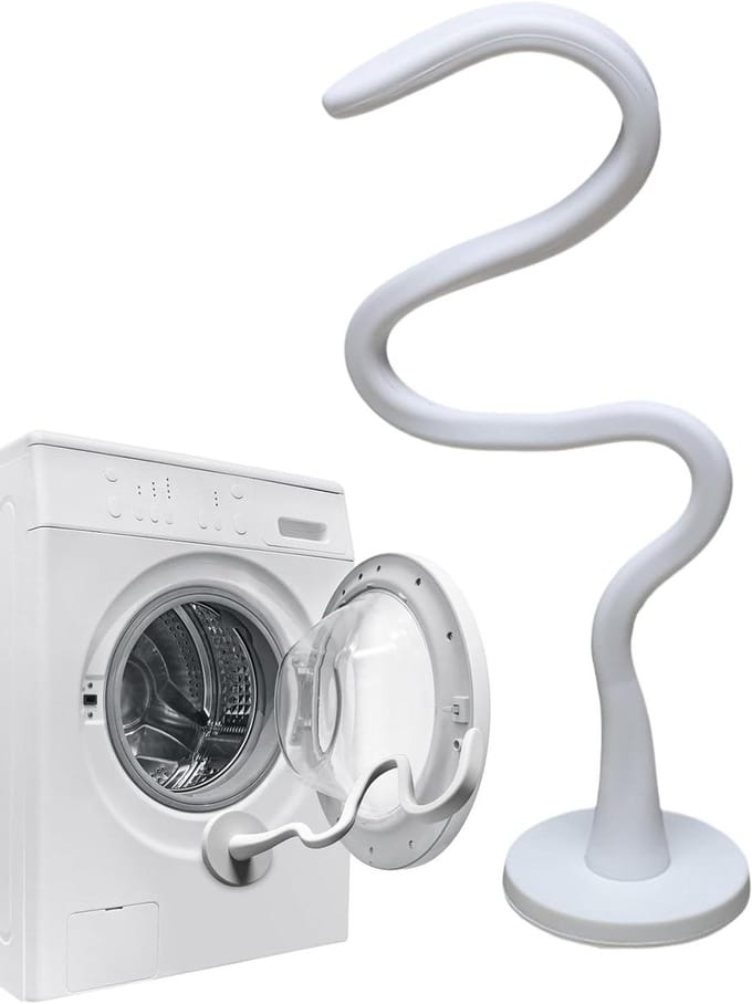 Deurhouder Wasmachine - Deurstopper Apparaat - Ventilatie Ruimte - Aanpasbare Magneetgreep - 435 mm - Grijs