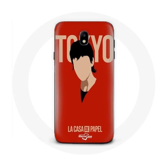 Coque pour Samsung Galaxy j7 2017 La casa de papel Tokyo Fanart logo