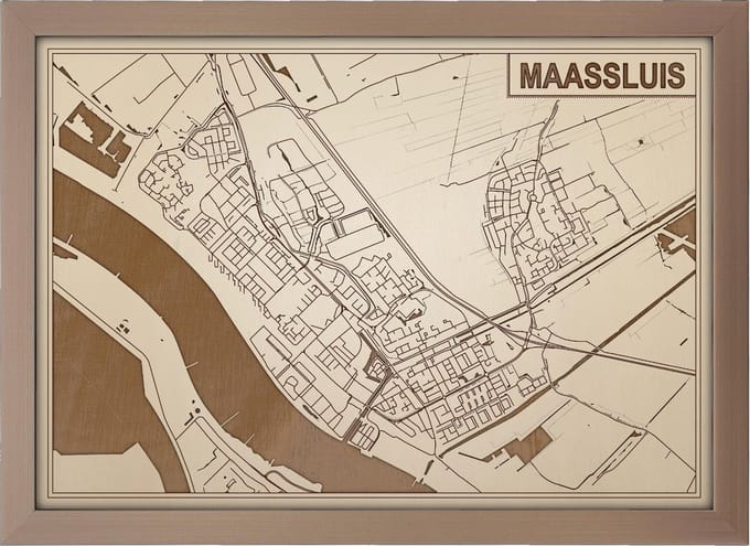 Decoratief Beeld - Houten Van Maassluis - Hout - Bekroned - Bruin - 21 X 30 Cm