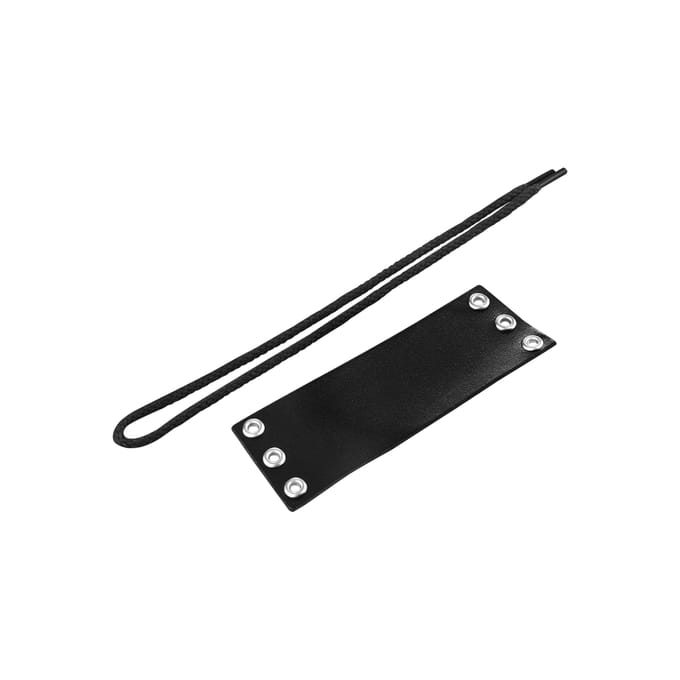 Rimba - Leren Penis Strap Met Vetersluiting - Verstelbaar - Zwart