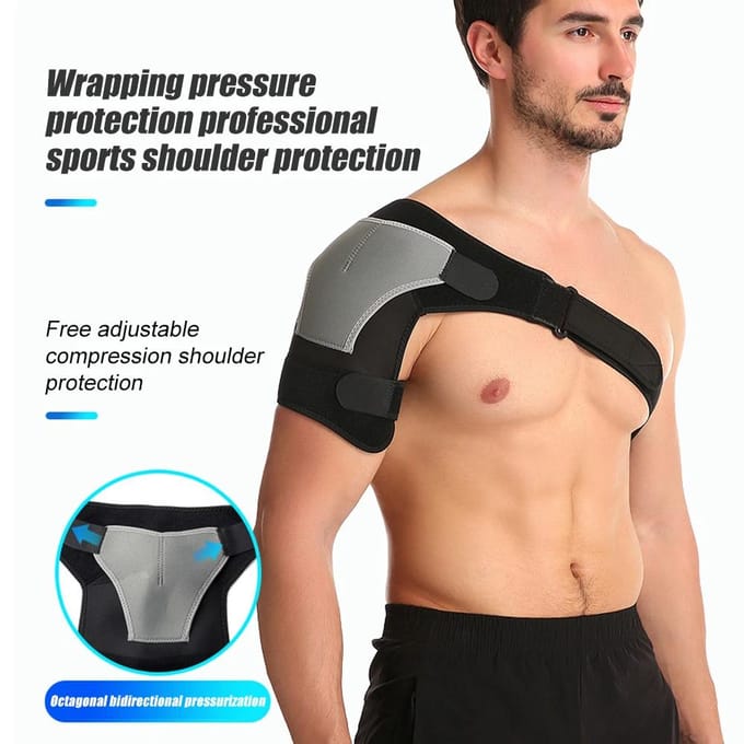 Attelle d'épaule pour coiffe des rotateurs Soulagement de la douleur Support Manchon de compression Enveloppement Pour la stabilité la récupération beige